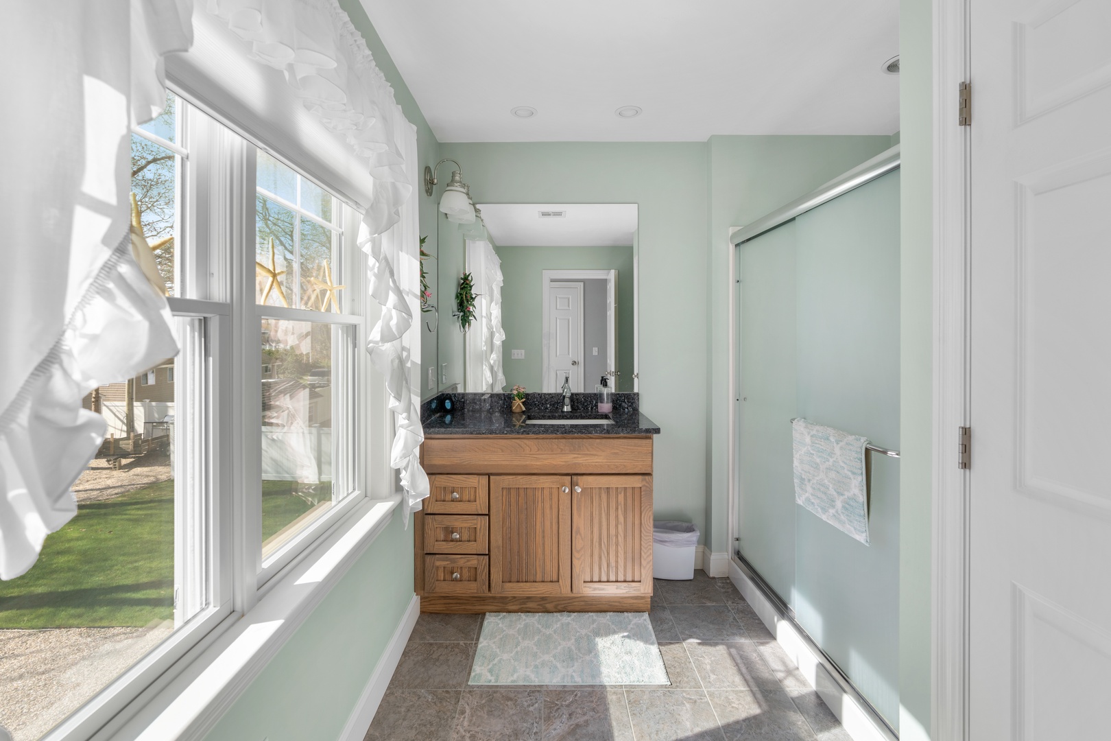 Full bathroom with stand-up shower