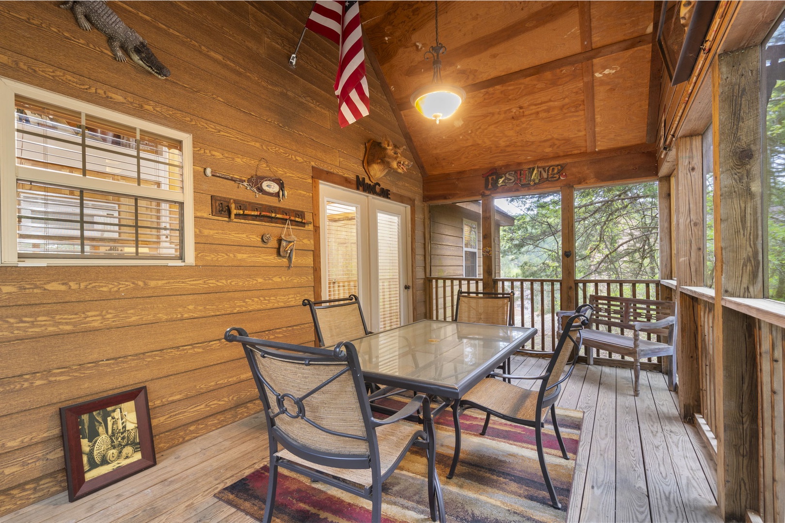 Enjoy alfresco dining or lounge the day away on the screened deck