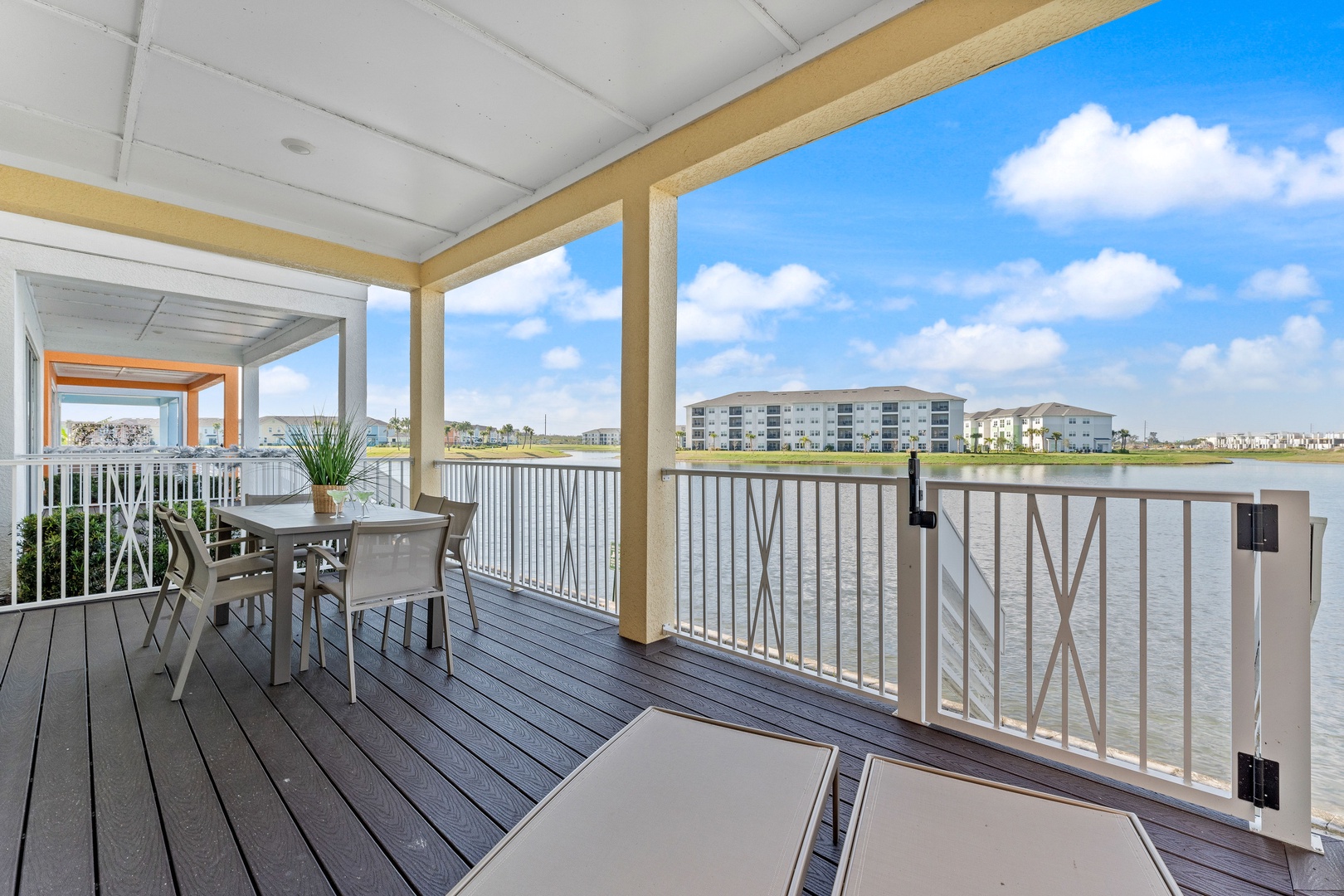 Lounge with waterfront views or dine al fresco on the deck