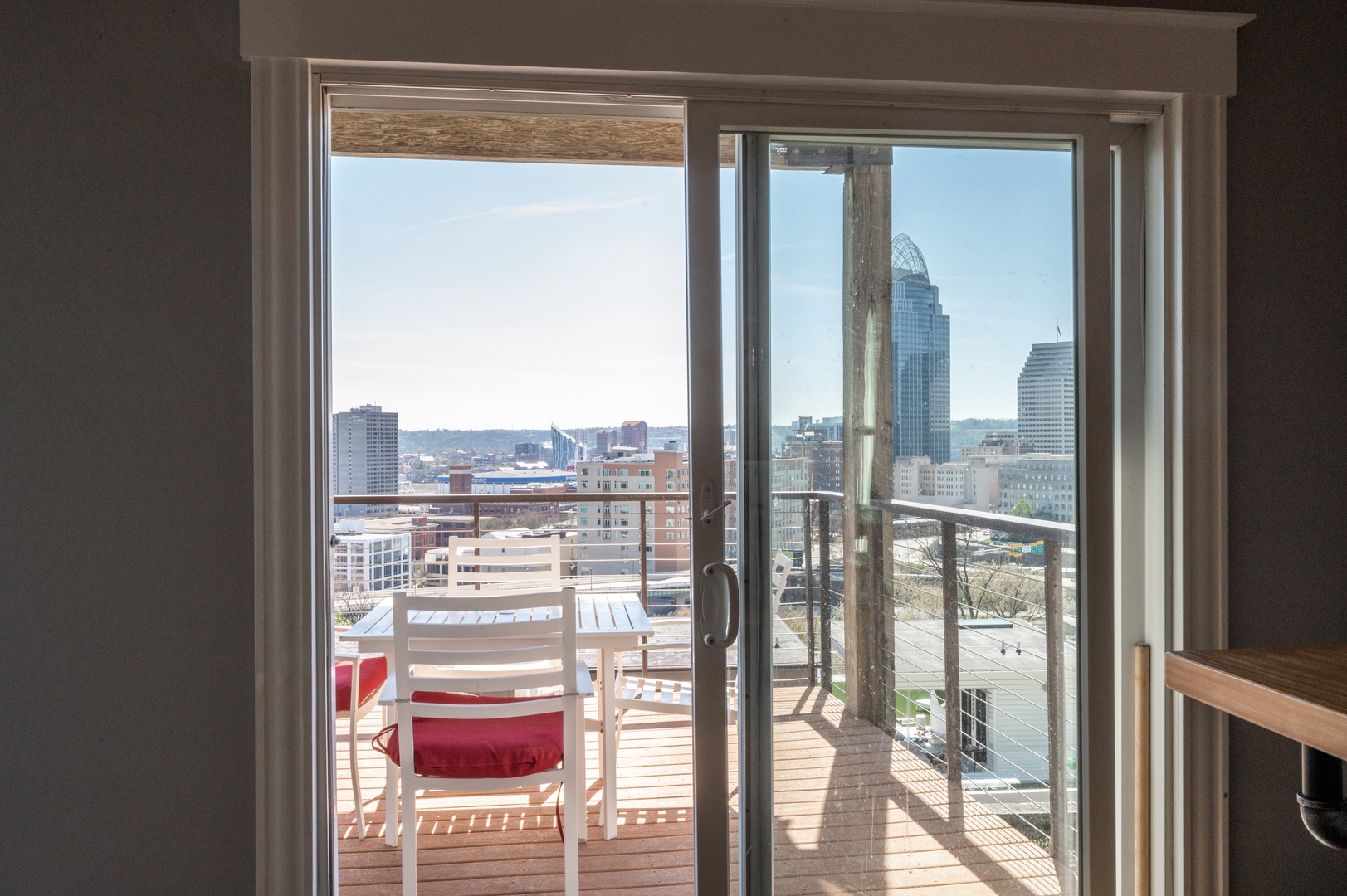 Head out to the back deck with incredible city views to enjoy meals and morning coffee