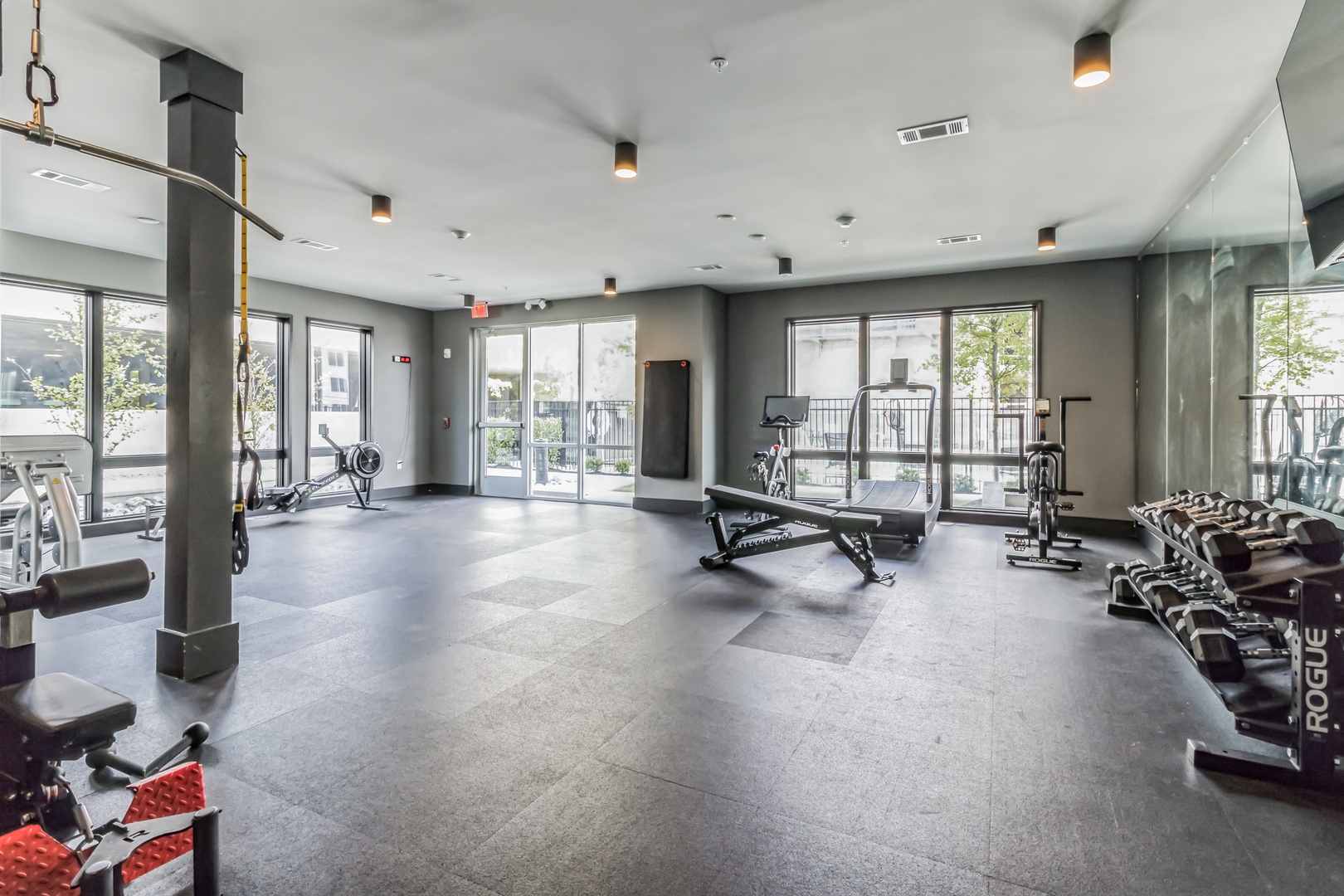 Crush your goals at the building’s fitness center!