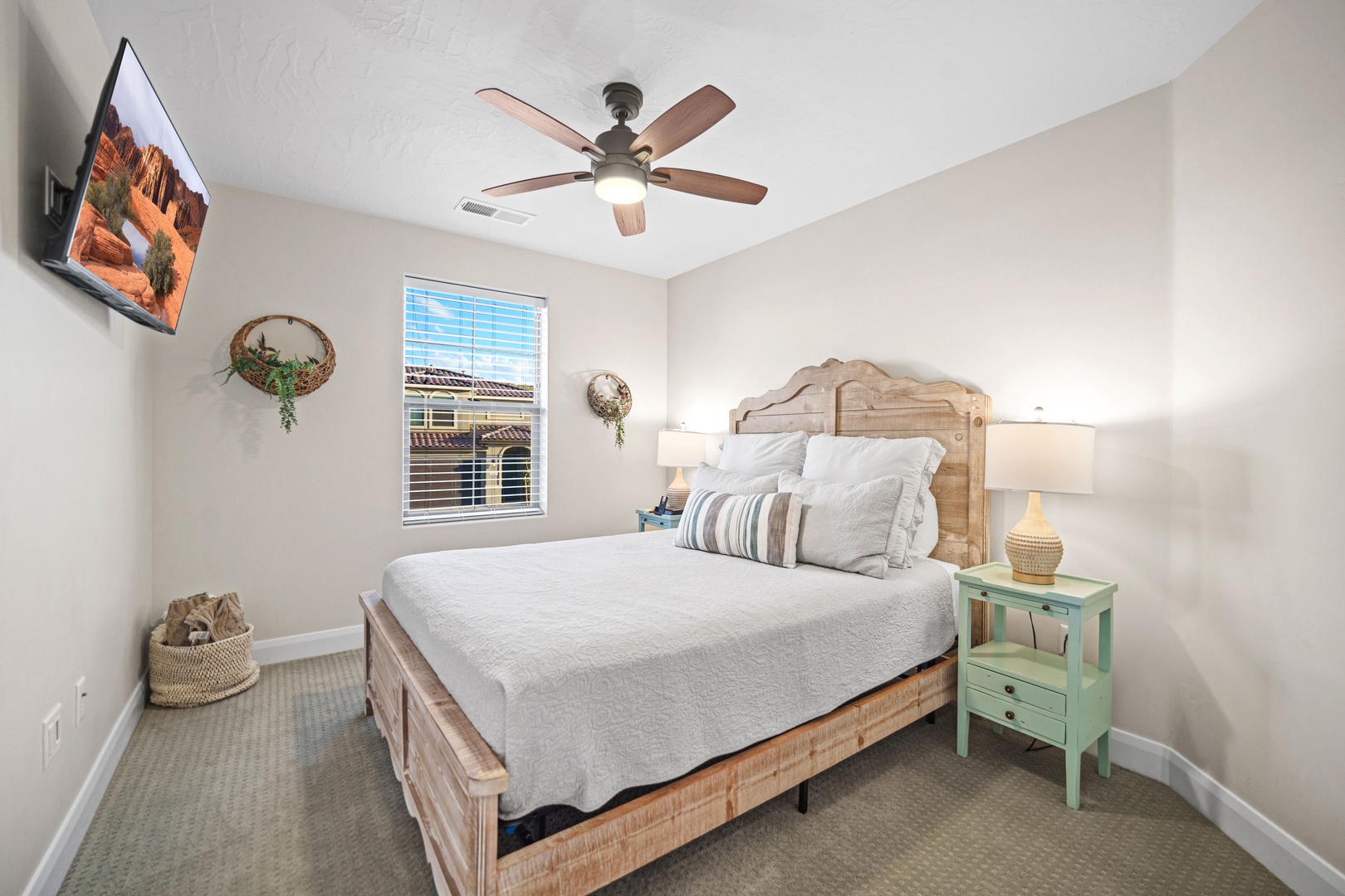 Bedroom 3 with queen bed, and Smart TV