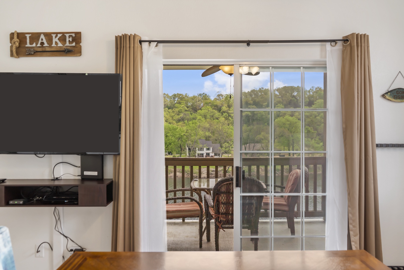 Step out onto the sunny balcony & take in the stunning view