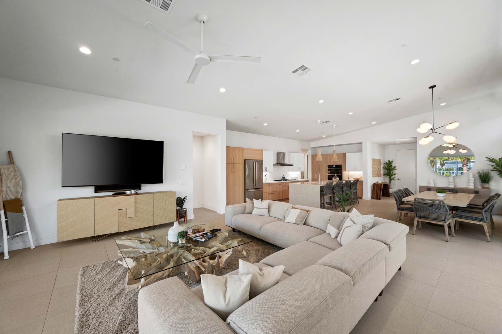 Living room is equipped with a SmartTV