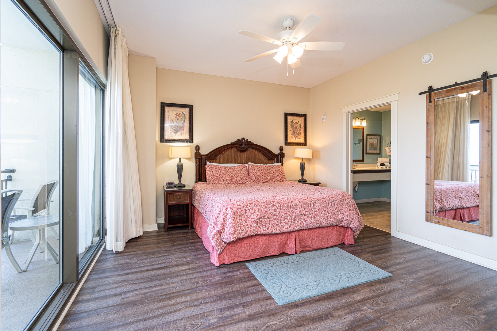 The regal king suite boasts a private ensuite, TV, & balcony access