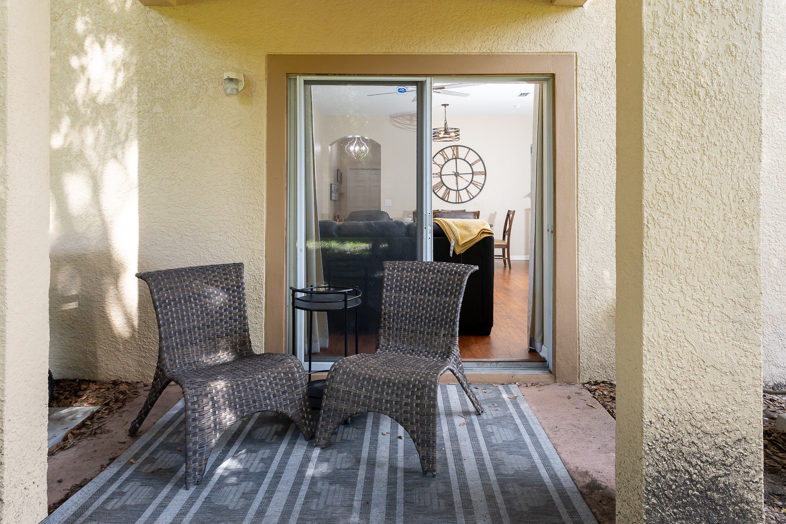 Lounge the day away in the fresh air on the shaded patio