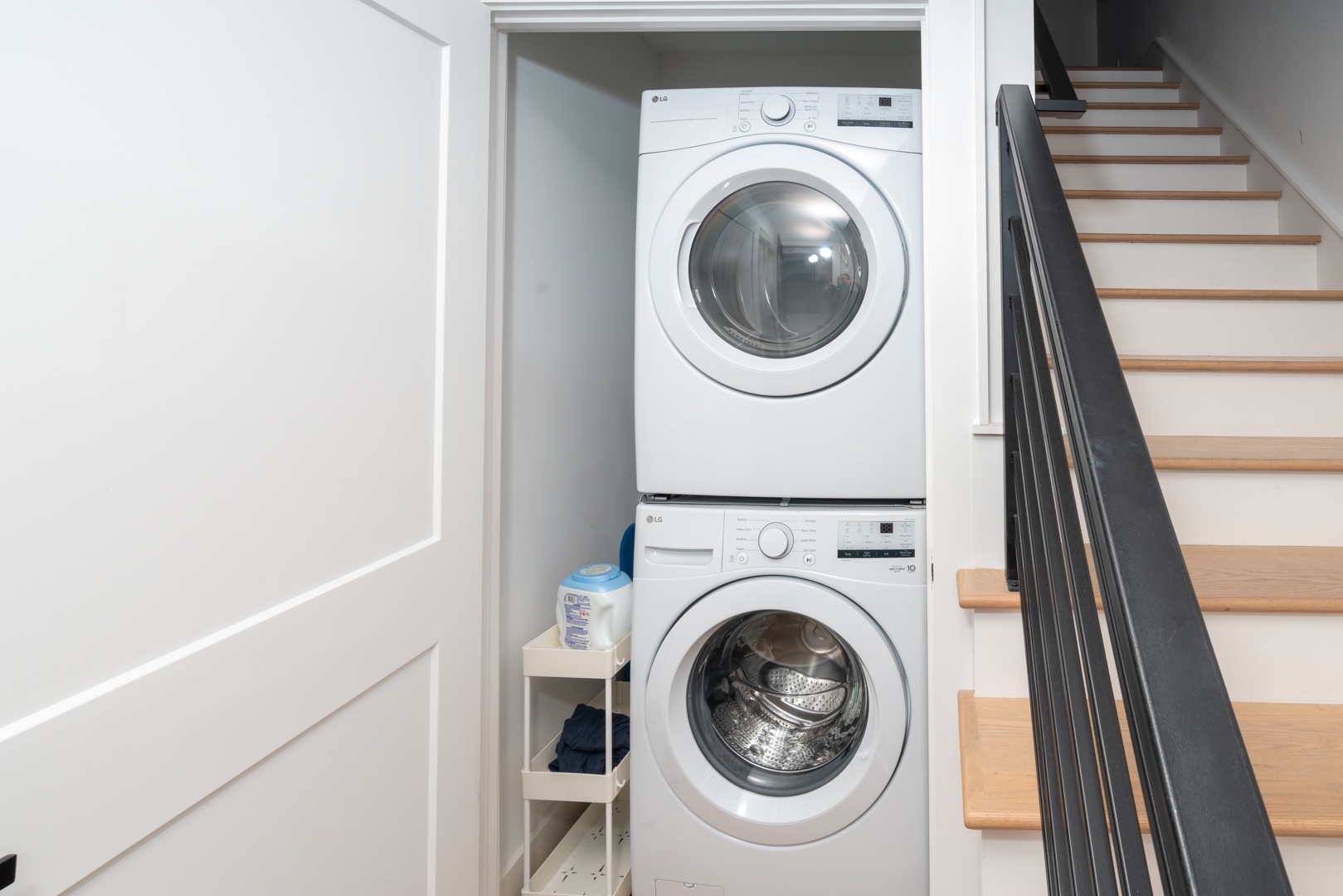 Private laundry is available for your stay, tucked away on the 1st floor