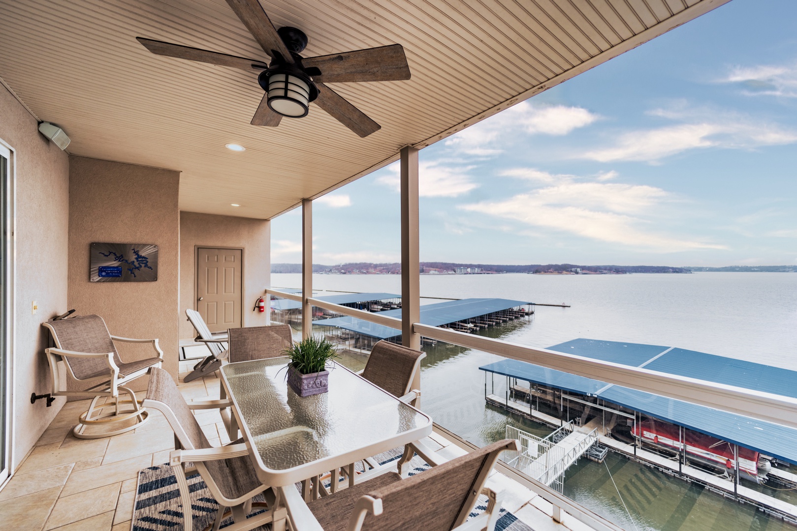 Lounge the day away with stunning water views on the balcony