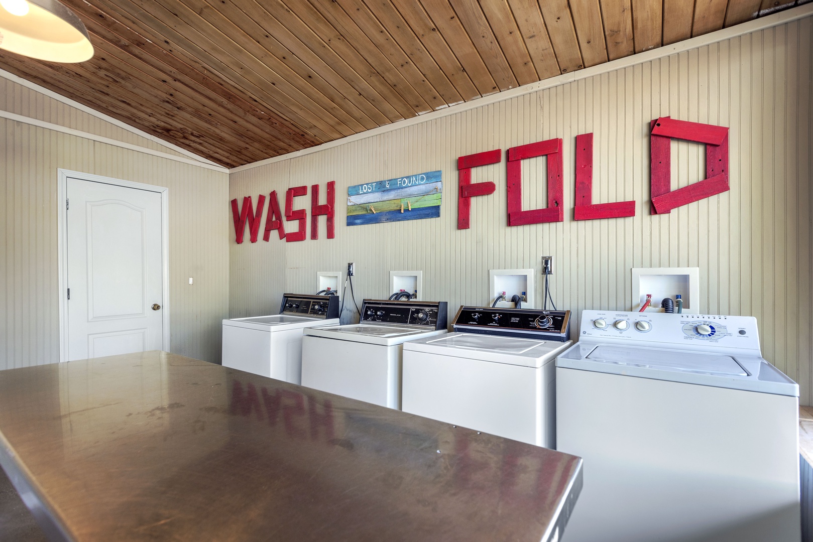 Resort communal laundry area