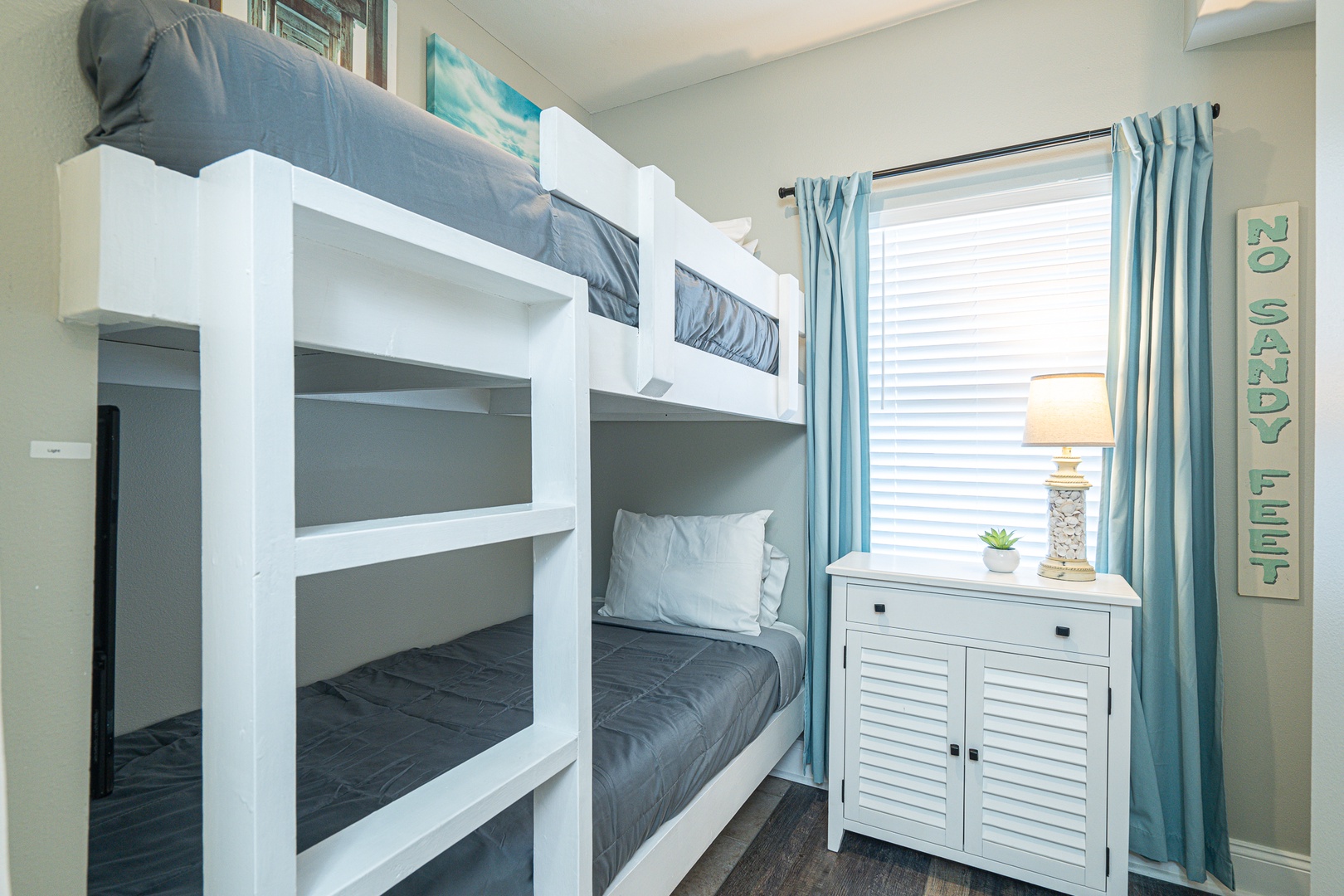 Escape to the twin-over-twin bunks in the sleeping nook for an afternoon nap