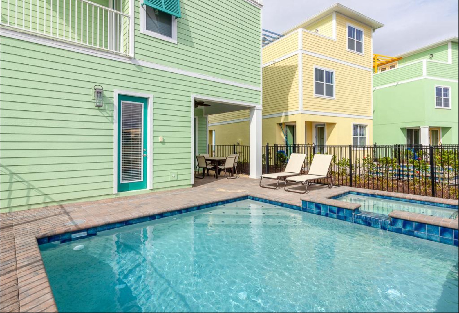 Make a splash in the private pool or soak your cares away in the bubbling hot tub!