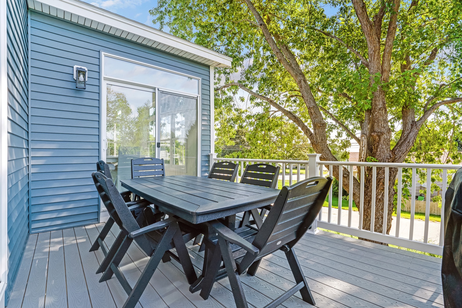 Take in the fresh air on the deck with outdoor seating and grill