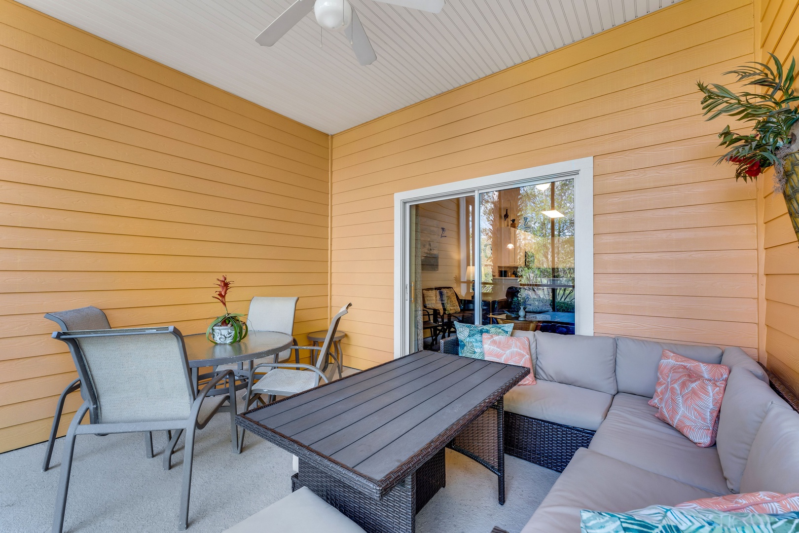 Lounge the day away or dine in the fresh air on the screened patio