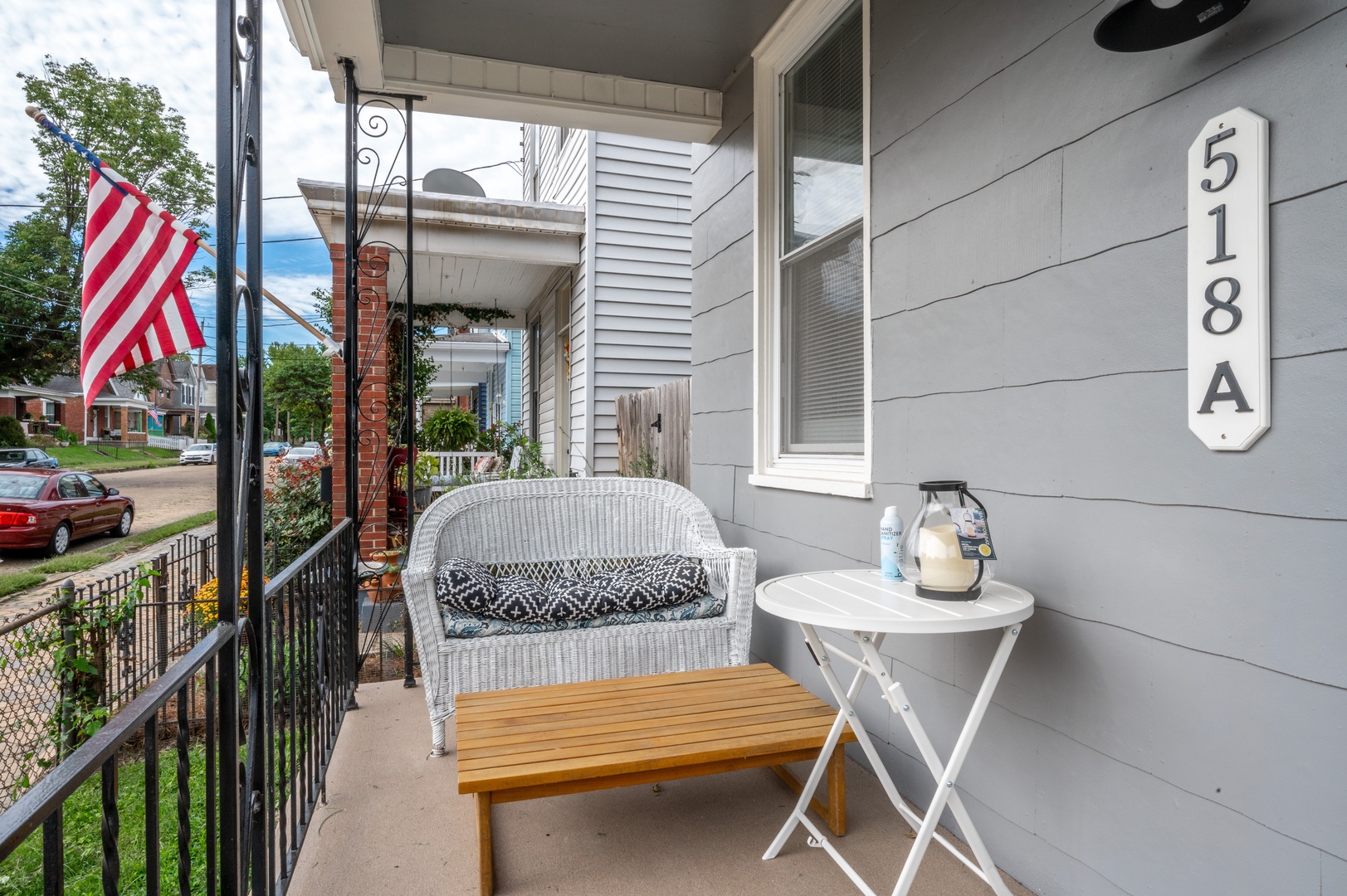 Unwind on the breezy front porch with morning coffee or an evening cocktail