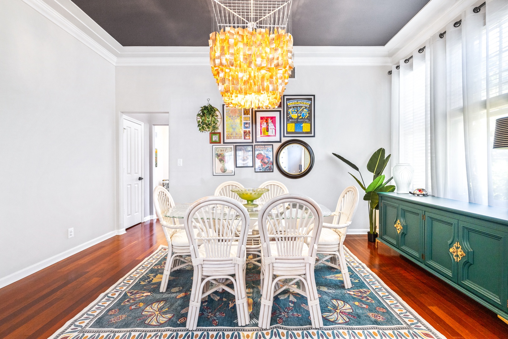 Dining room with table and seating for 6