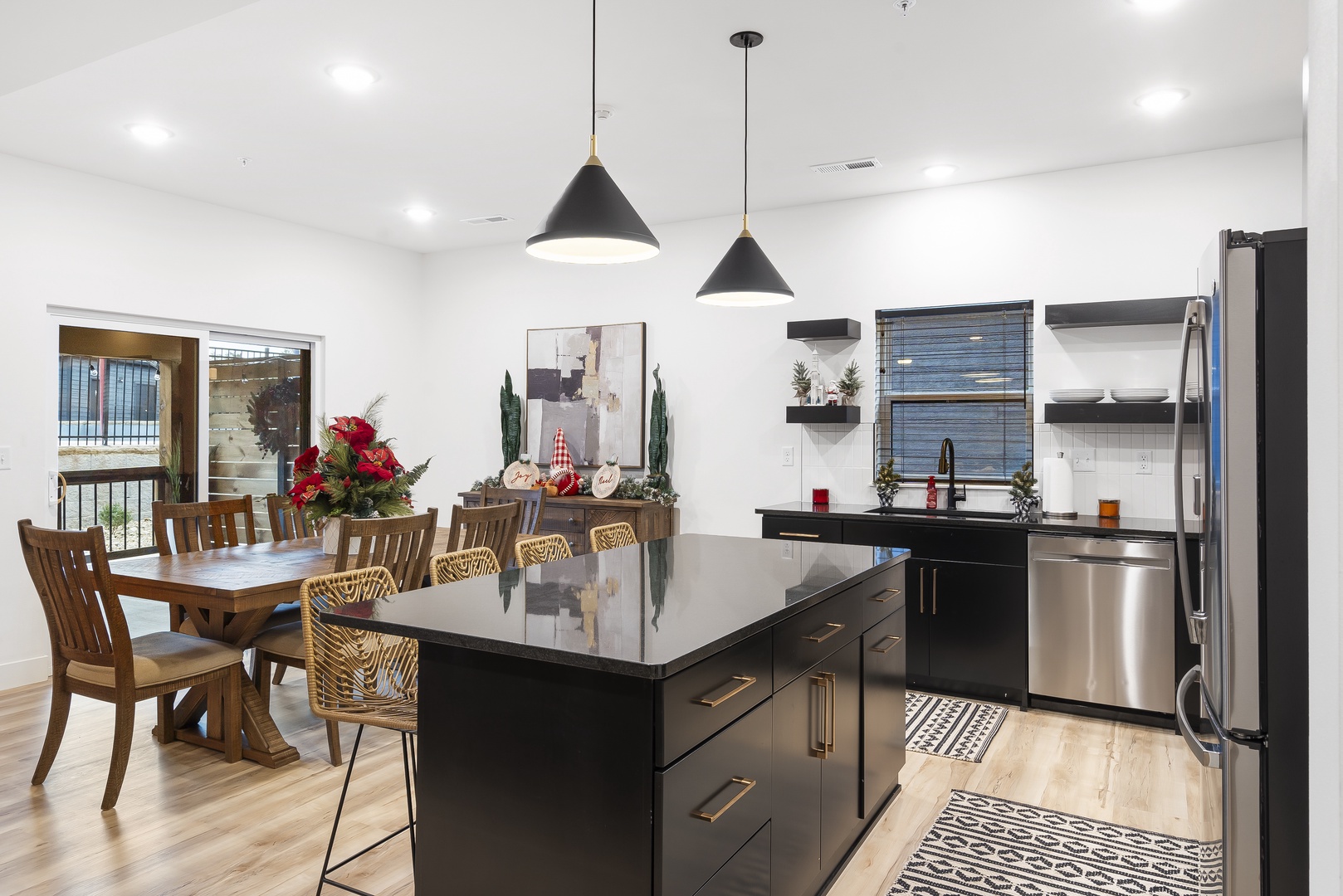 The stylish, spacious kitchen provides ample room and every home comfort