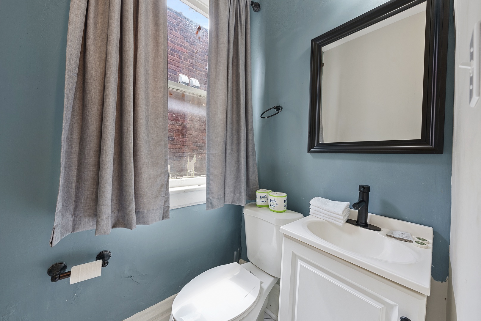 Wash up in Apartment 1166’s full bath, with a single vanity & shower/tub combo