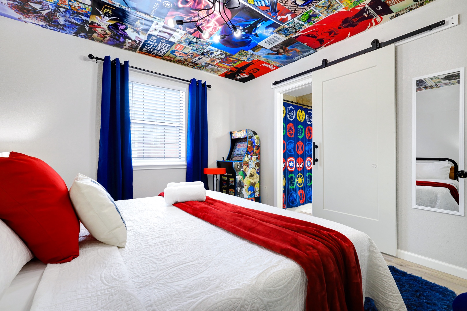 Dream of the multiverse in this 2nd floor king suite, attached to a Jack & Jill bath