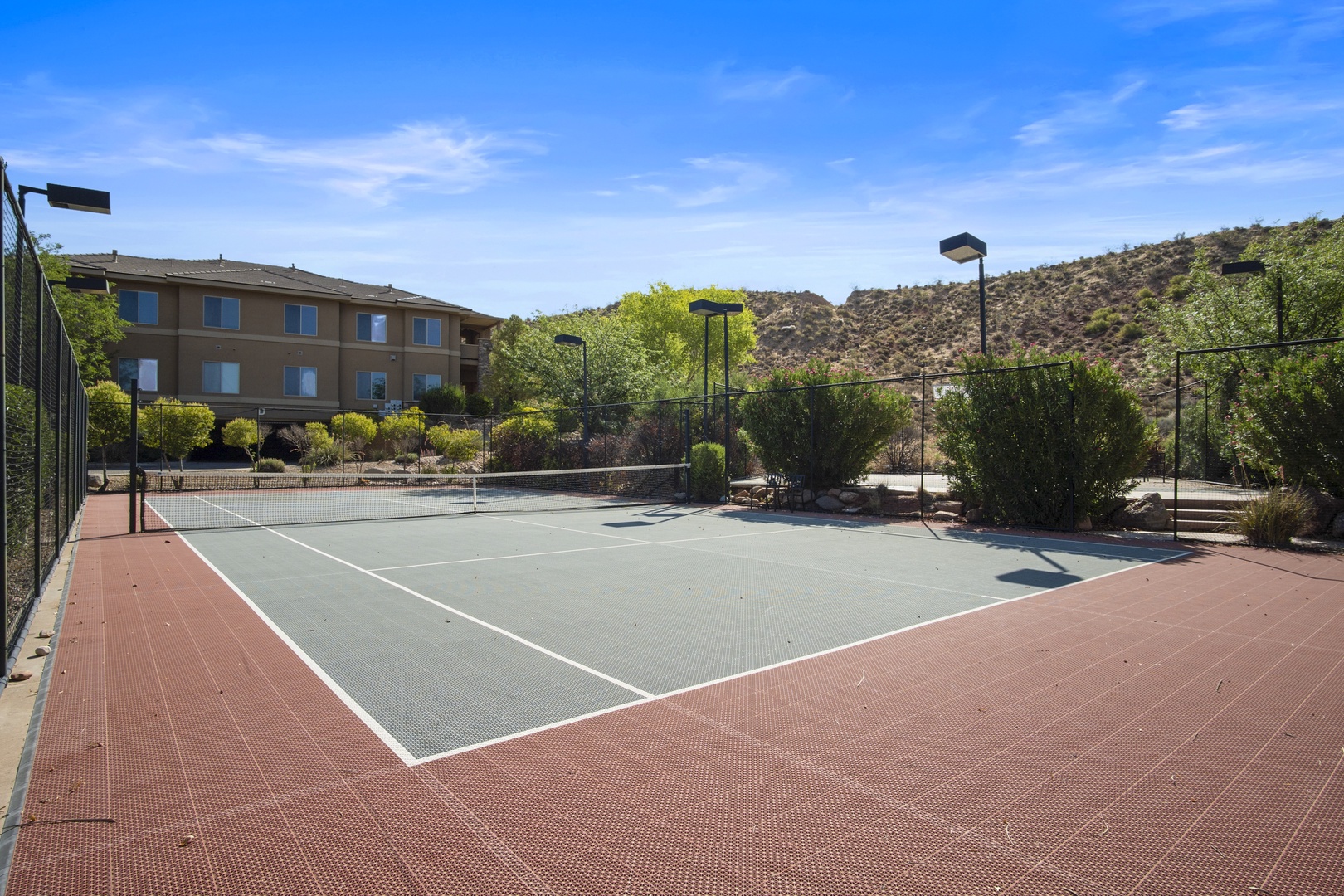 Unleash your competitive side on the community tennis court