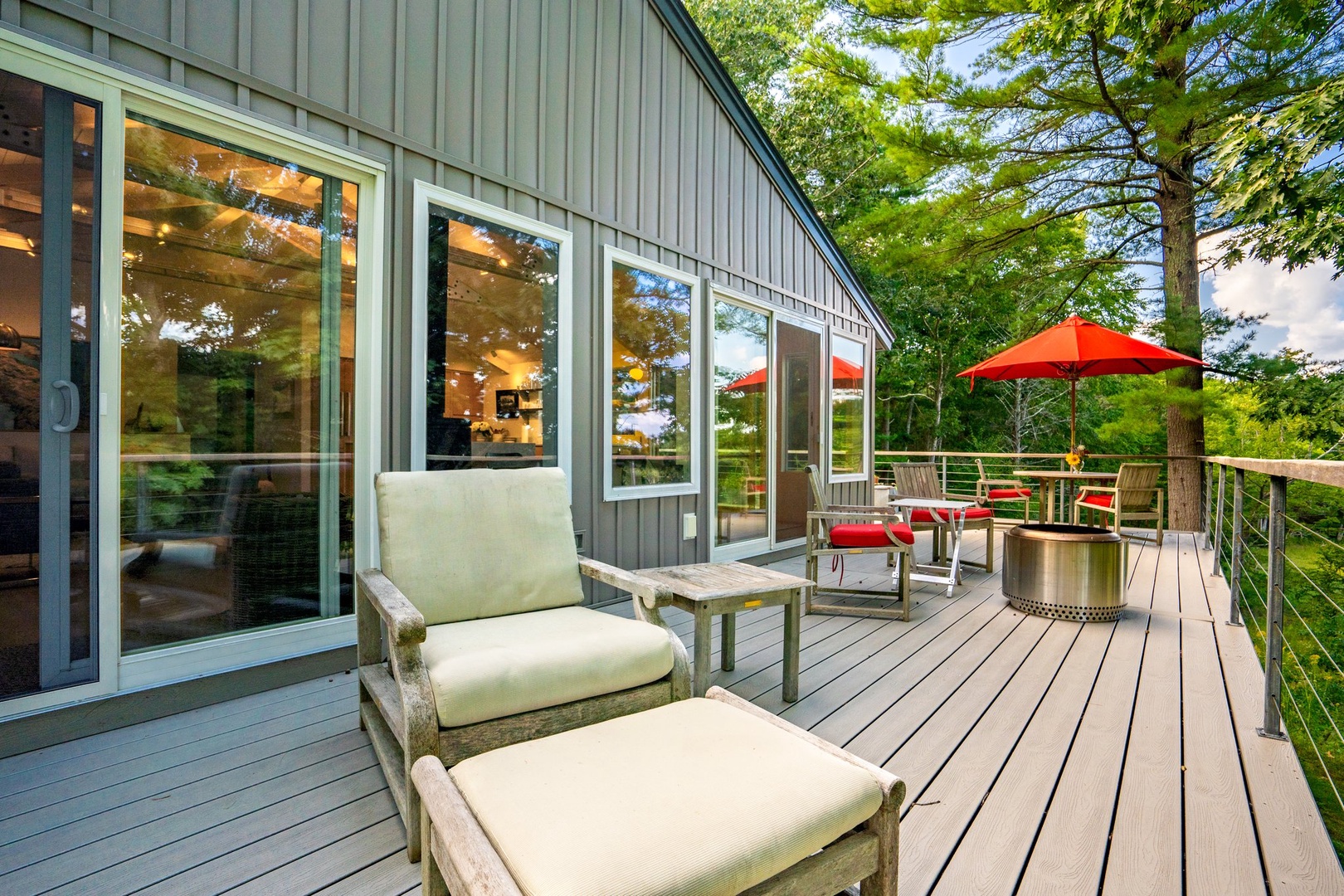 Lounge the day away in the fresh air while you grill up a feast!