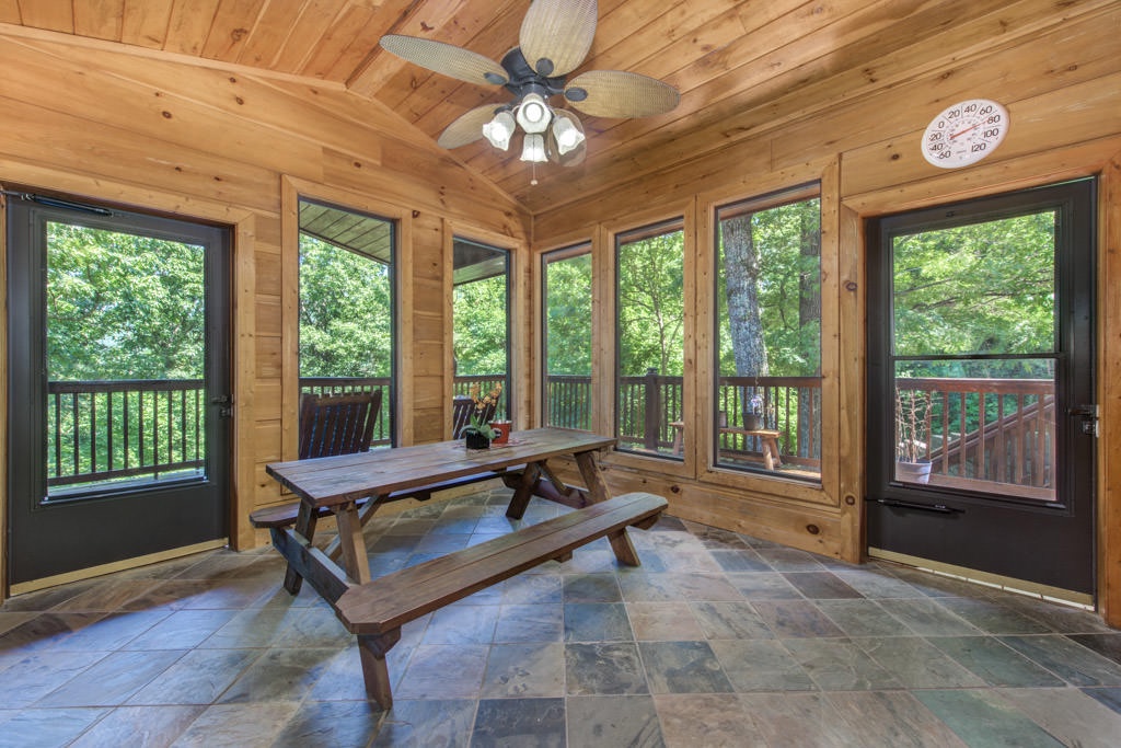 Have a picnic out on the sunroom