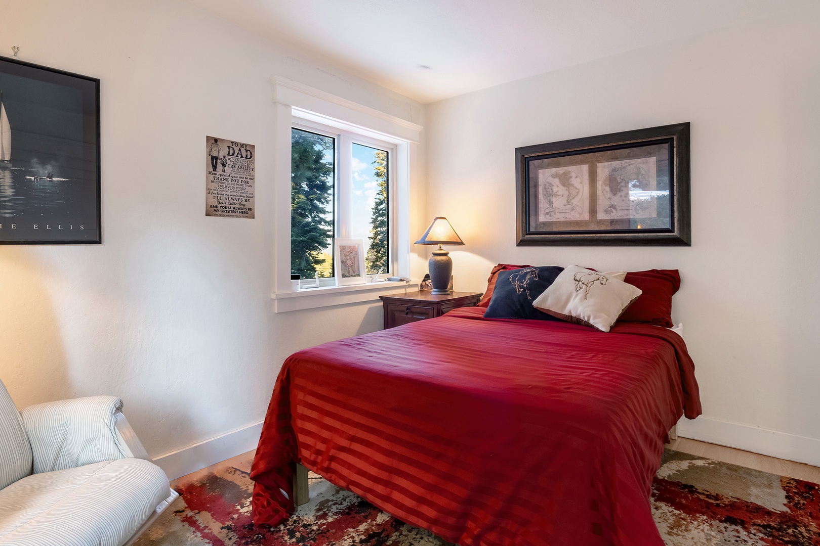 Recharge in this cozy 2nd-floor full bedroom retreat with deck access