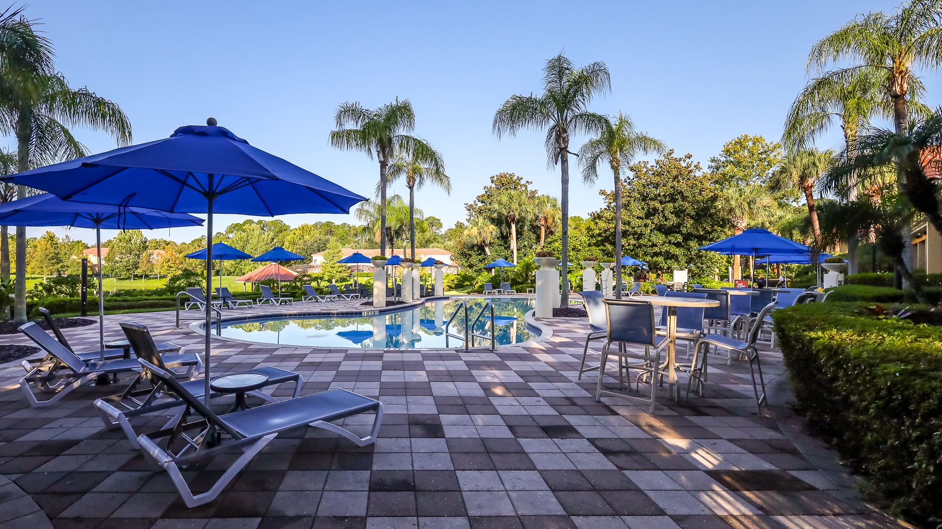 Make a splash at one of two sparkling community pools