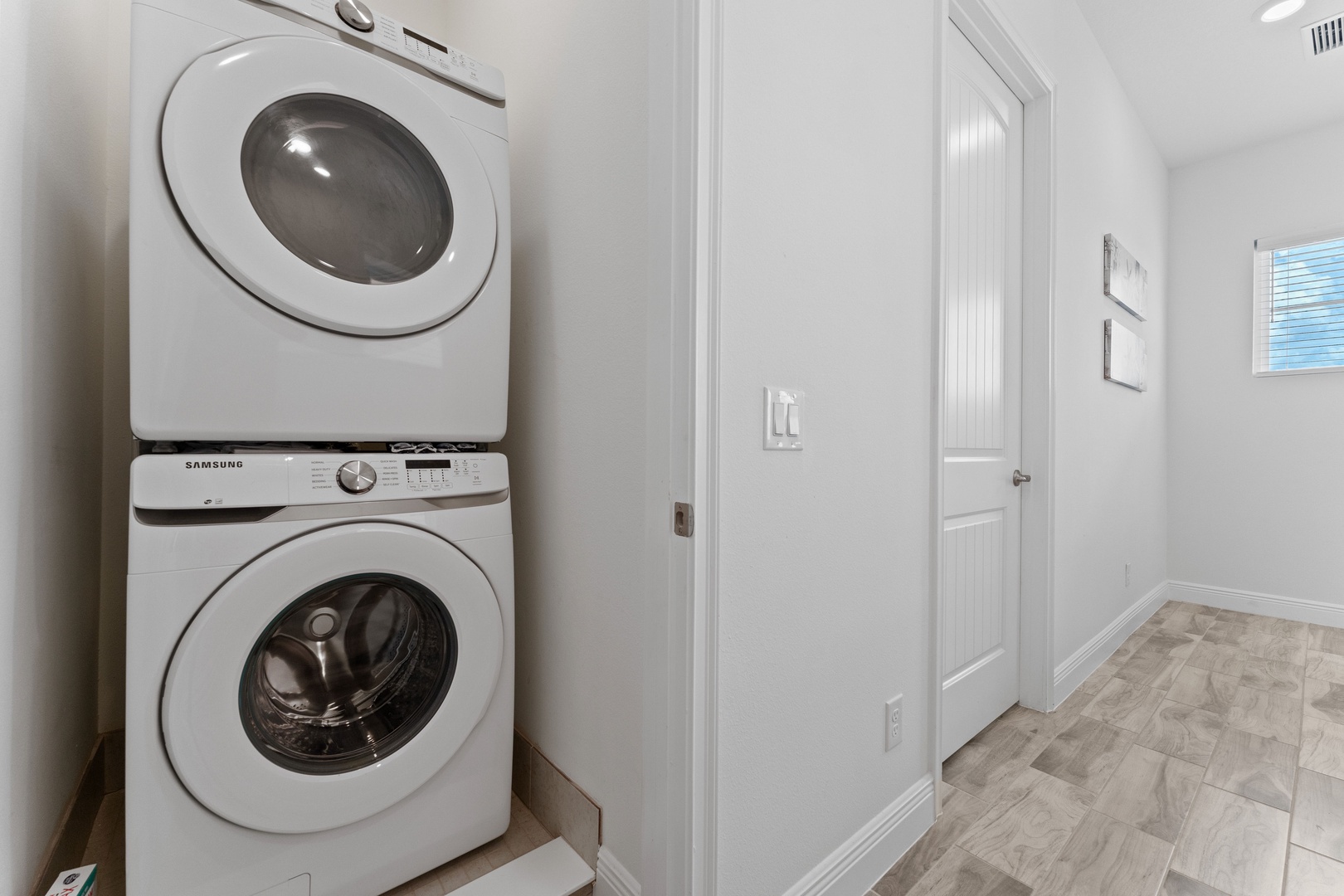 Everyday essentials: Washer and dryer ready for action on the 2nd floor