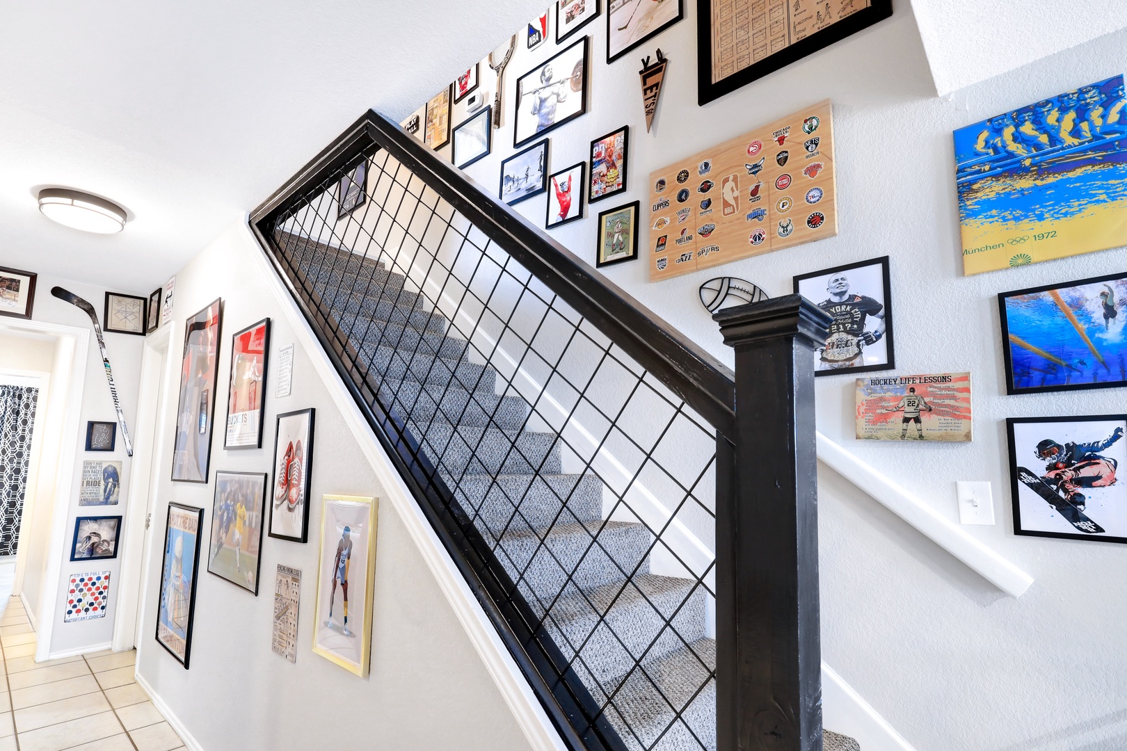 Enjoy your own walk of fame as you head upstairs to the second floor