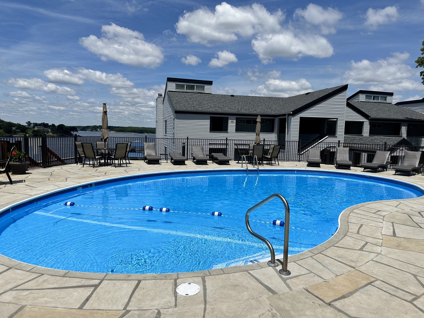 Double Feature: Take in the pool and lake view while basking in the sun