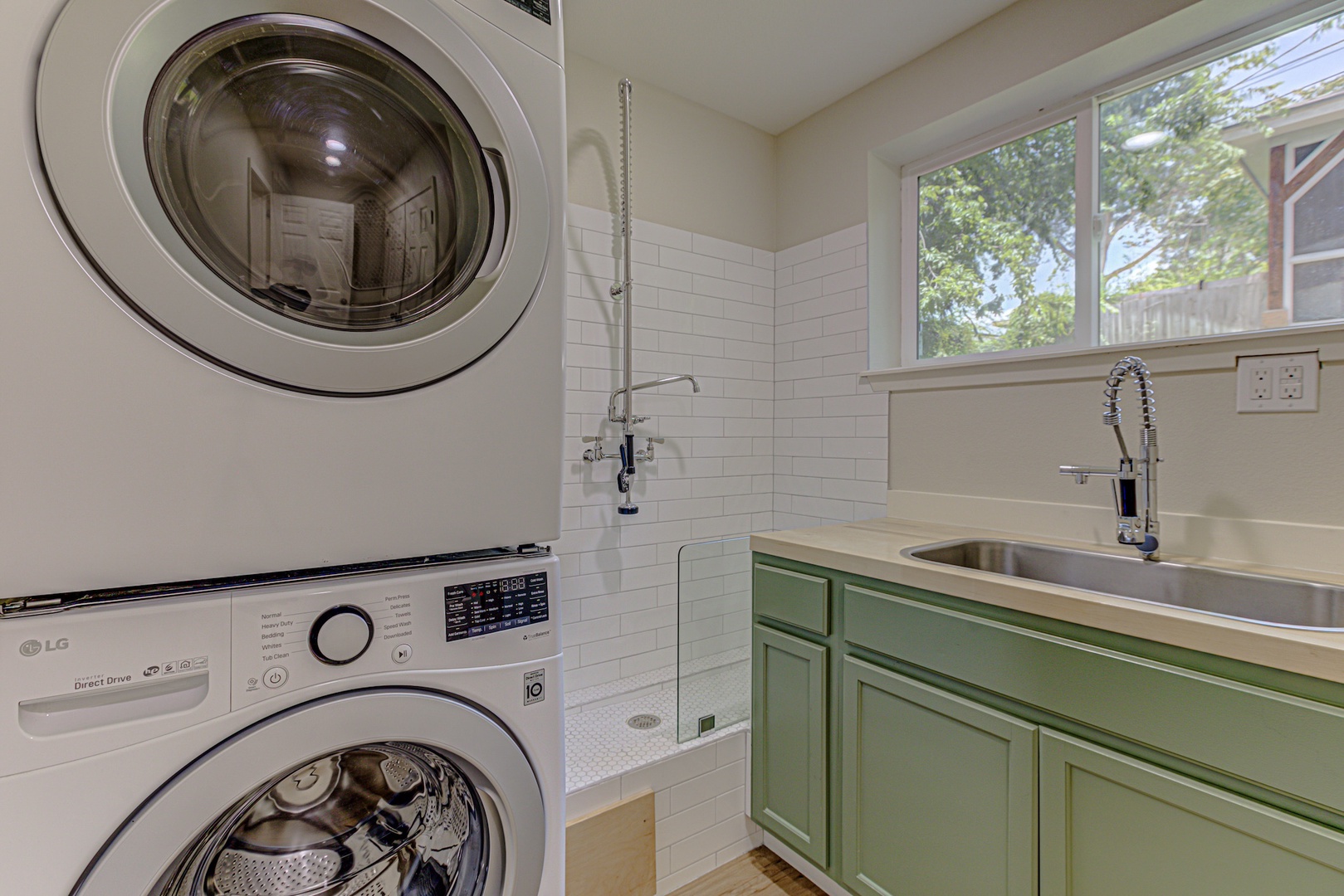 Private laundry is available for your stay, located in the utility room