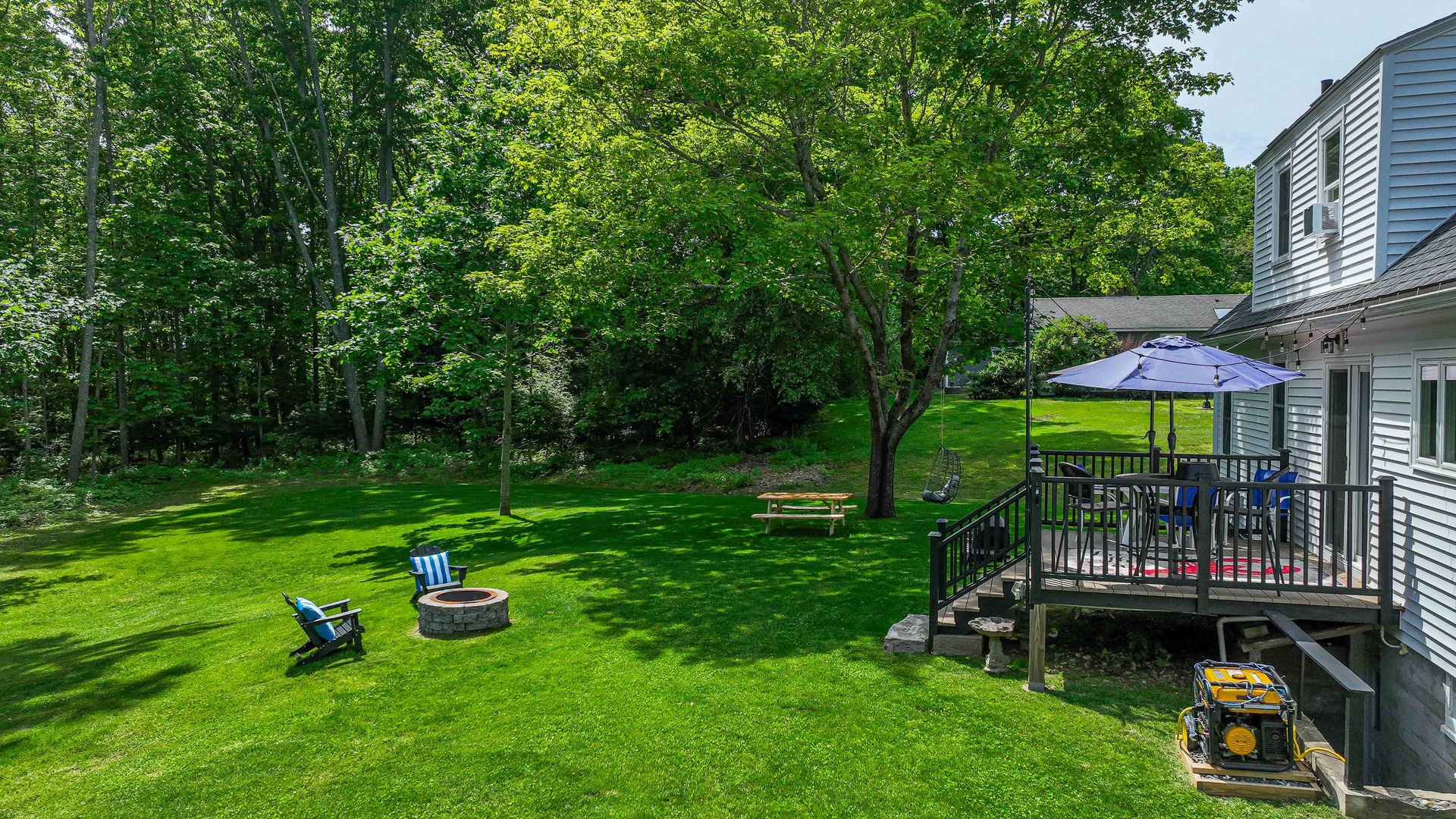 Enjoy the spacious backyard with family and friends