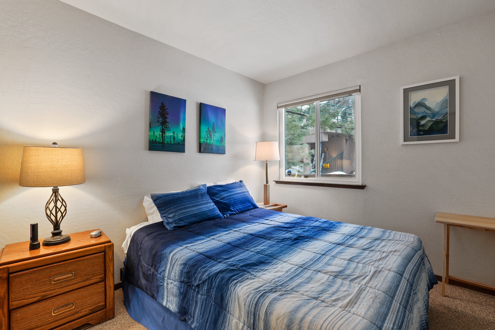 This condo offers two 1st floor queen bedrooms to escape to after a day exploring South Lake Tahoe