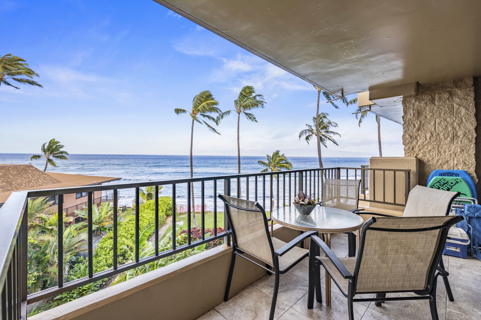 Revel in the ocean vista from the lanai
