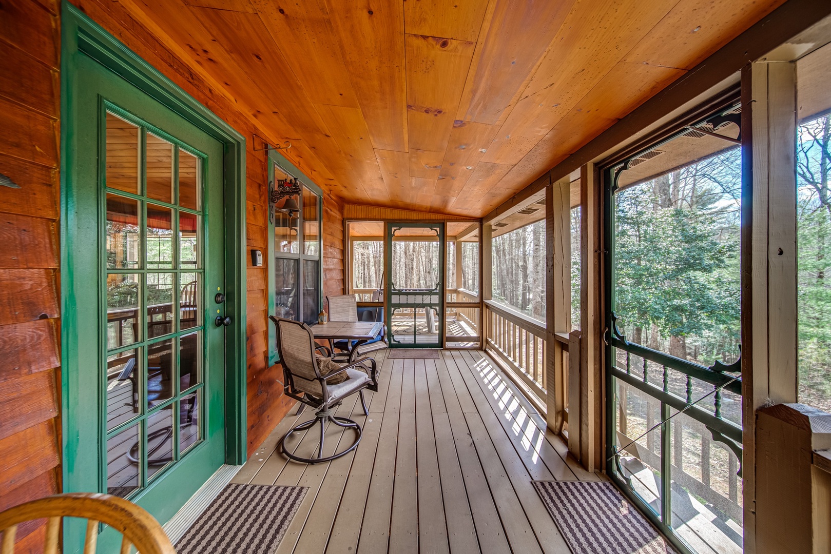 Gorgeous nature views will delight from the comfort of the screened porch