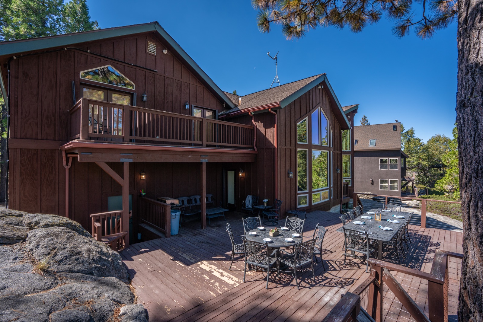 Enjoy meals & visiting together outdoors on the incredible back deck