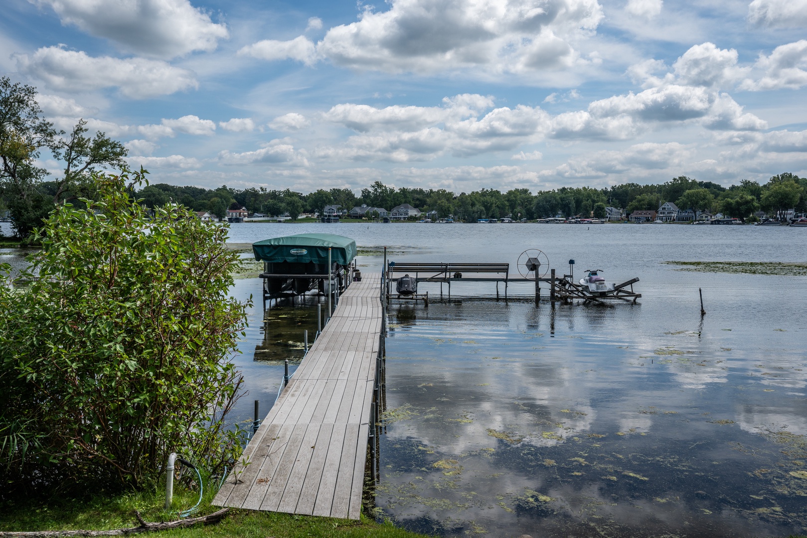 Bring along your lake toys to use with the shared dock!