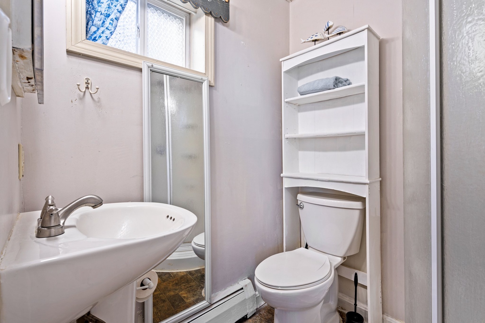 Bathroom with stand-up shower