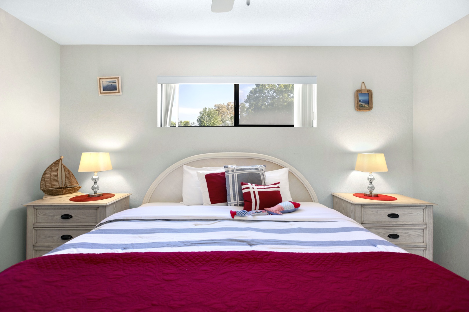 Recharge in the spacious bedroom retreat, boasting a plush king bed