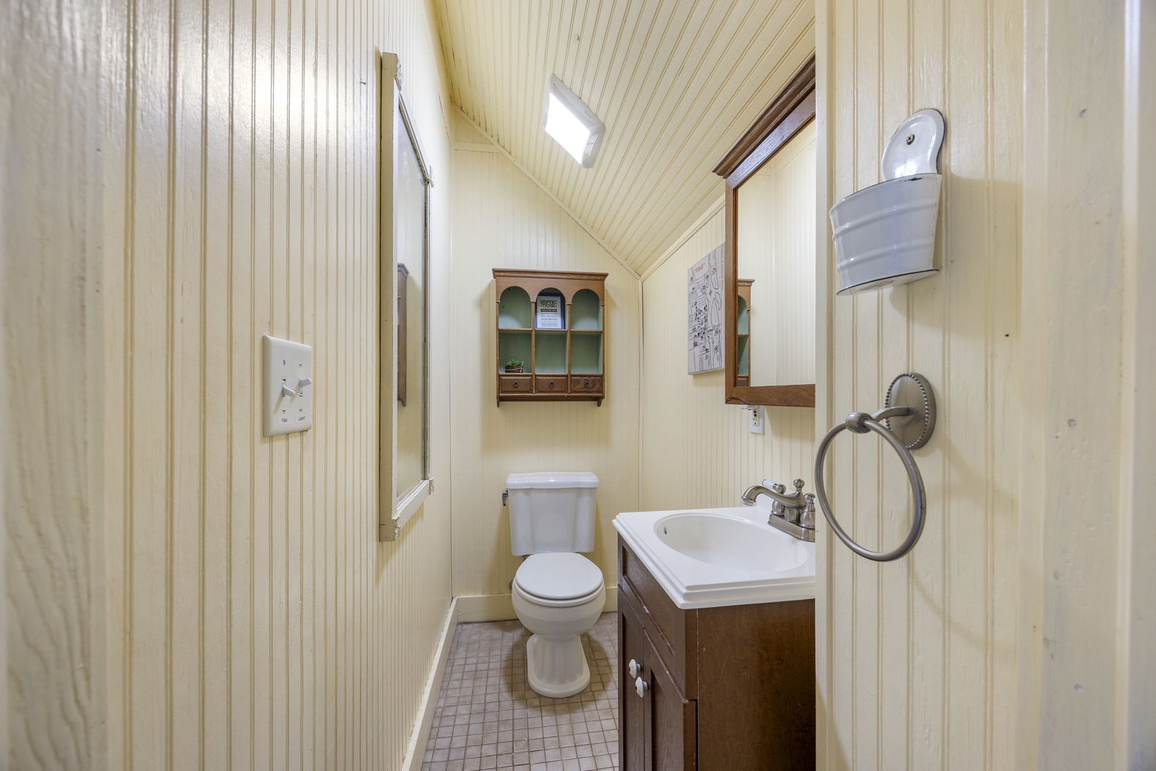 The upper level includes a water closet & spacious shower