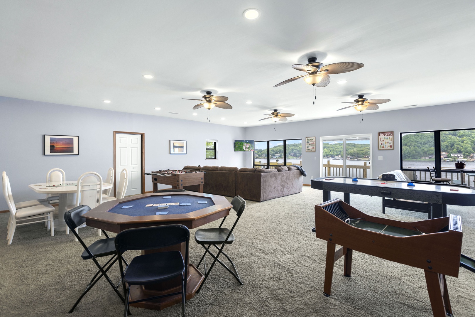 Spend your days lounging, gaming, & laughing together in the main level game room!