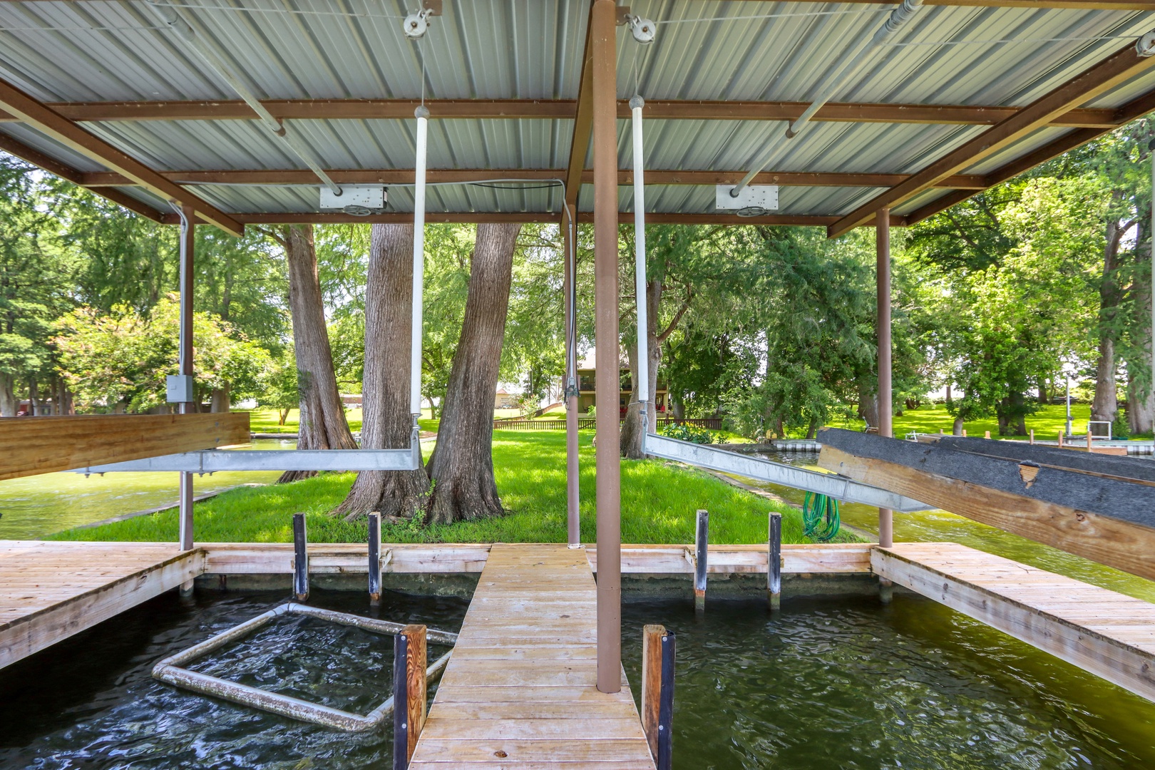 Lounge by the second firepit on the spacious dock!