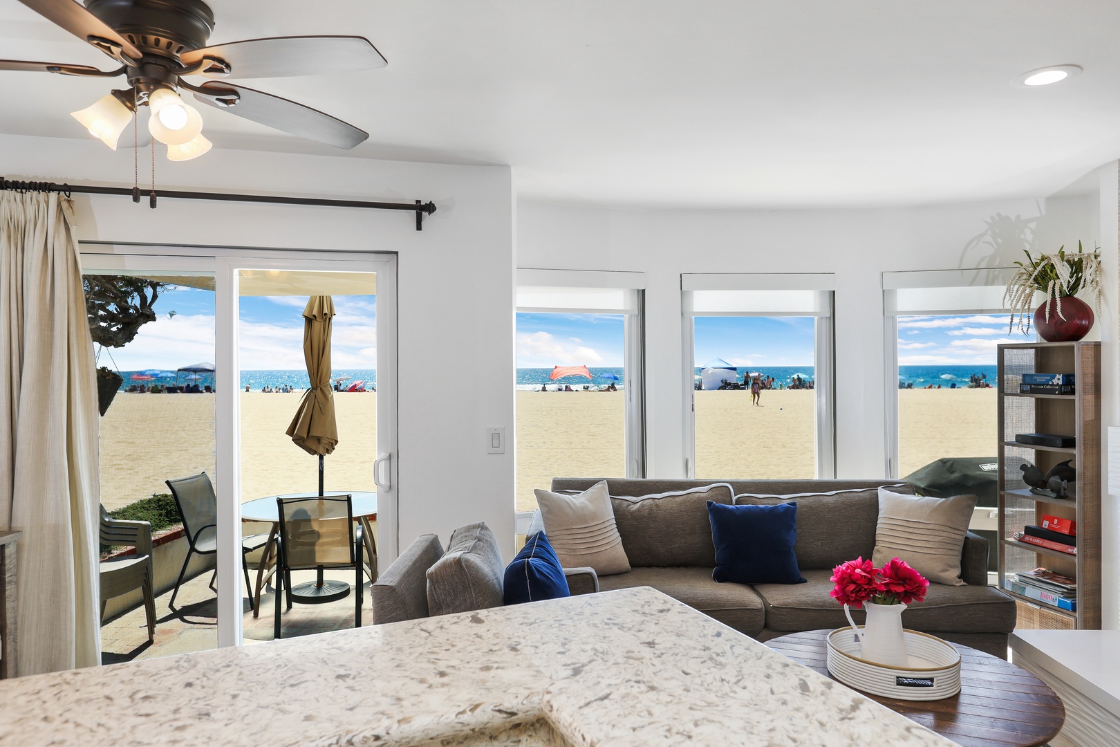 Seaside serenity is just a short stroll away in this exceptional home