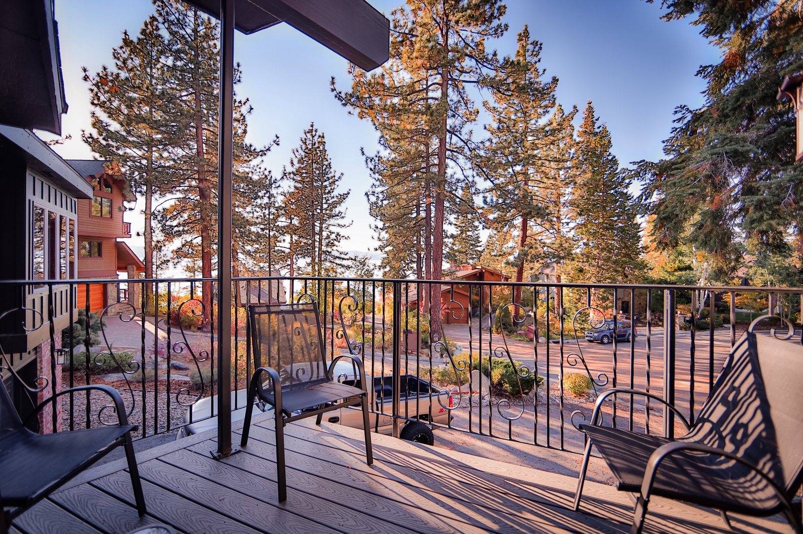 Deck with outdoor seating