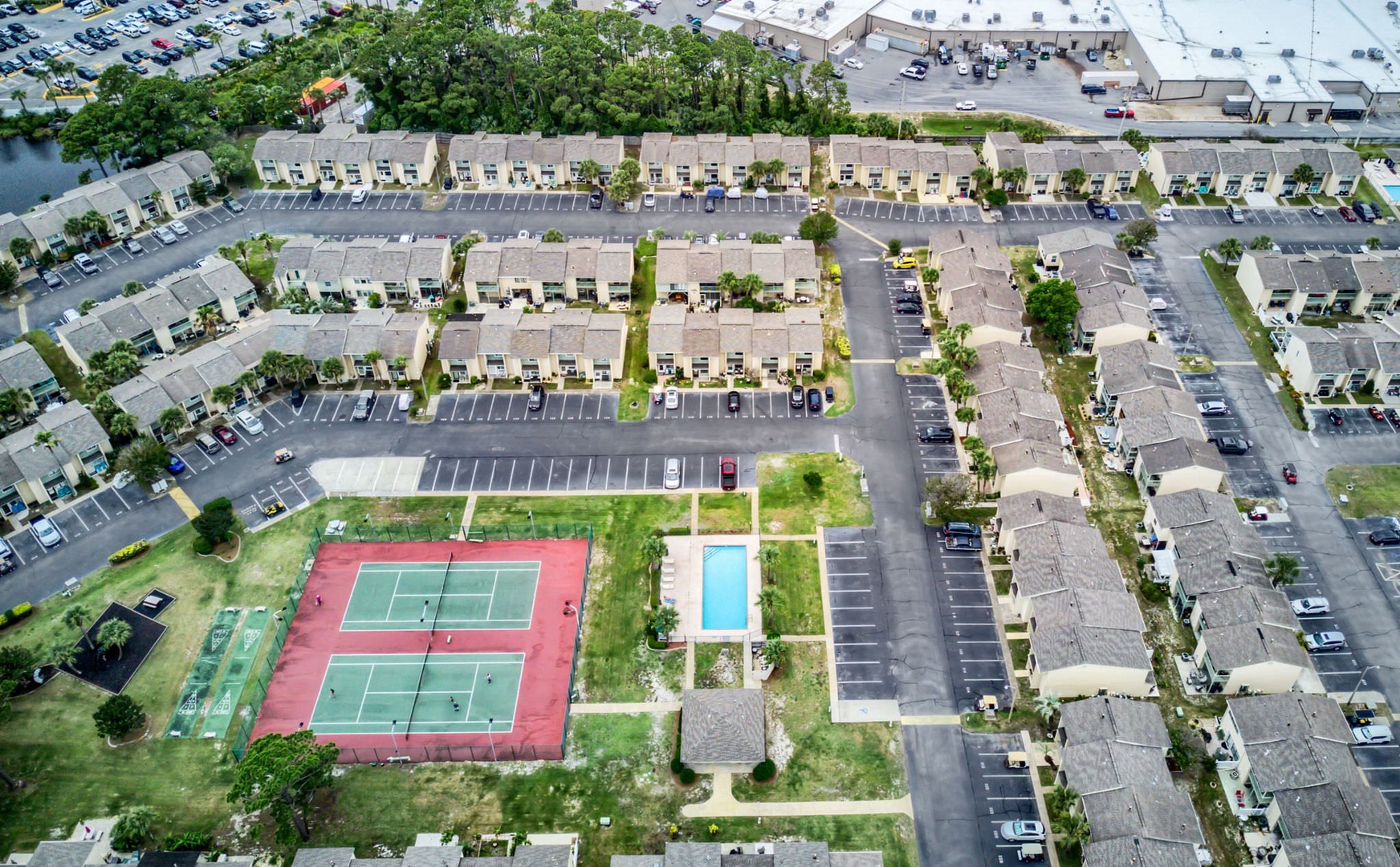 Aerial View of the amenities