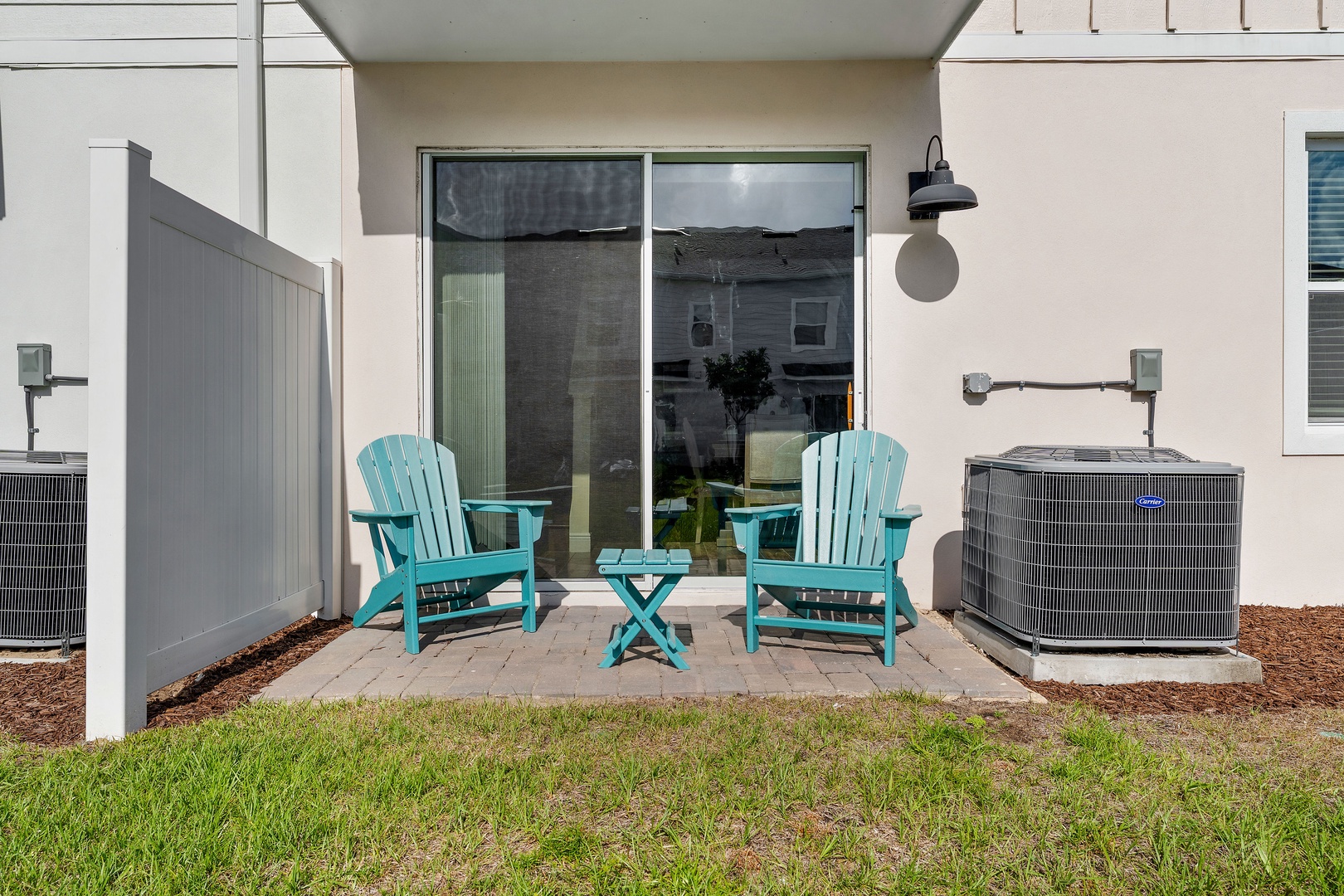 Soak up the sun on the back patio