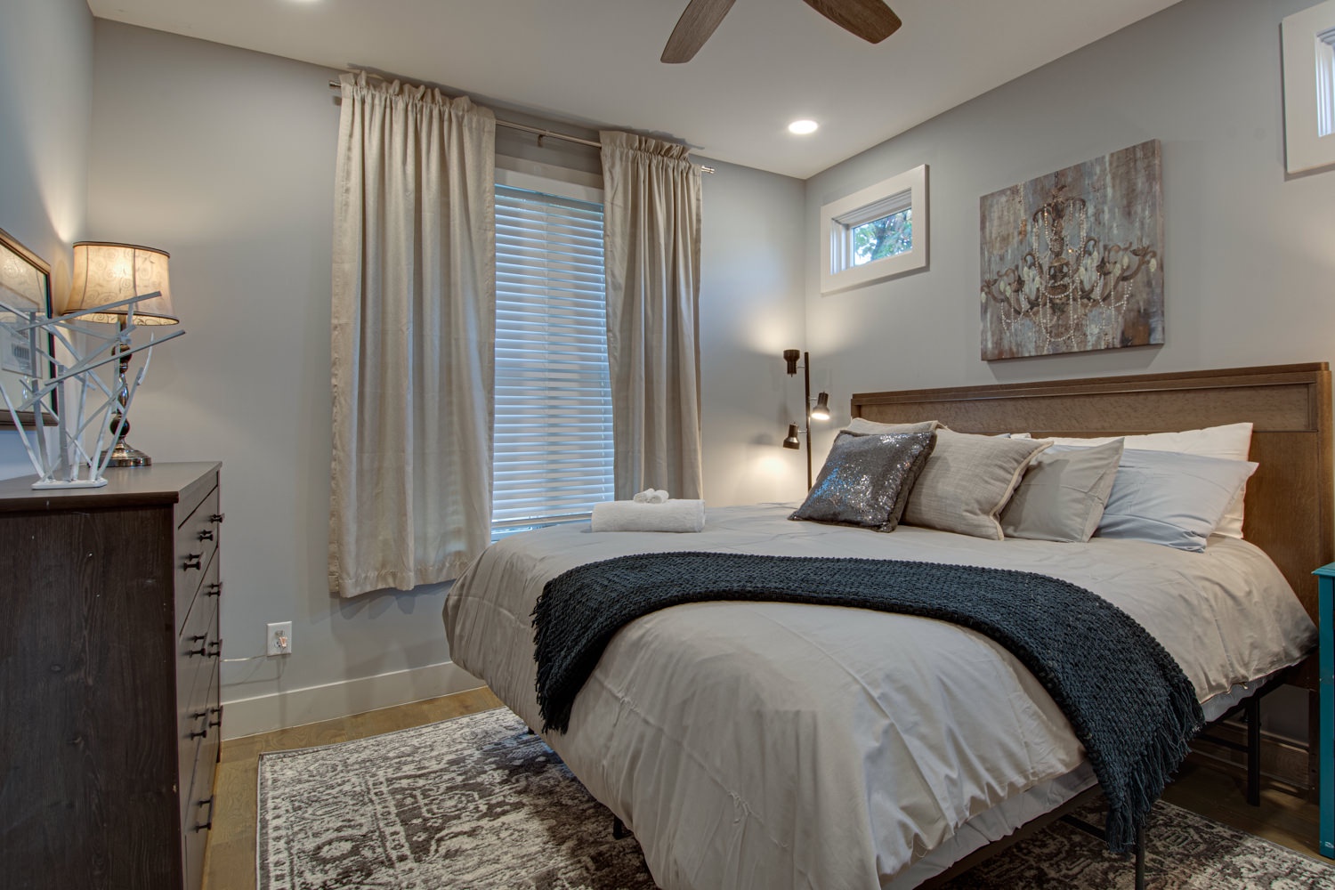 Master bedroom with King bed, and en suite