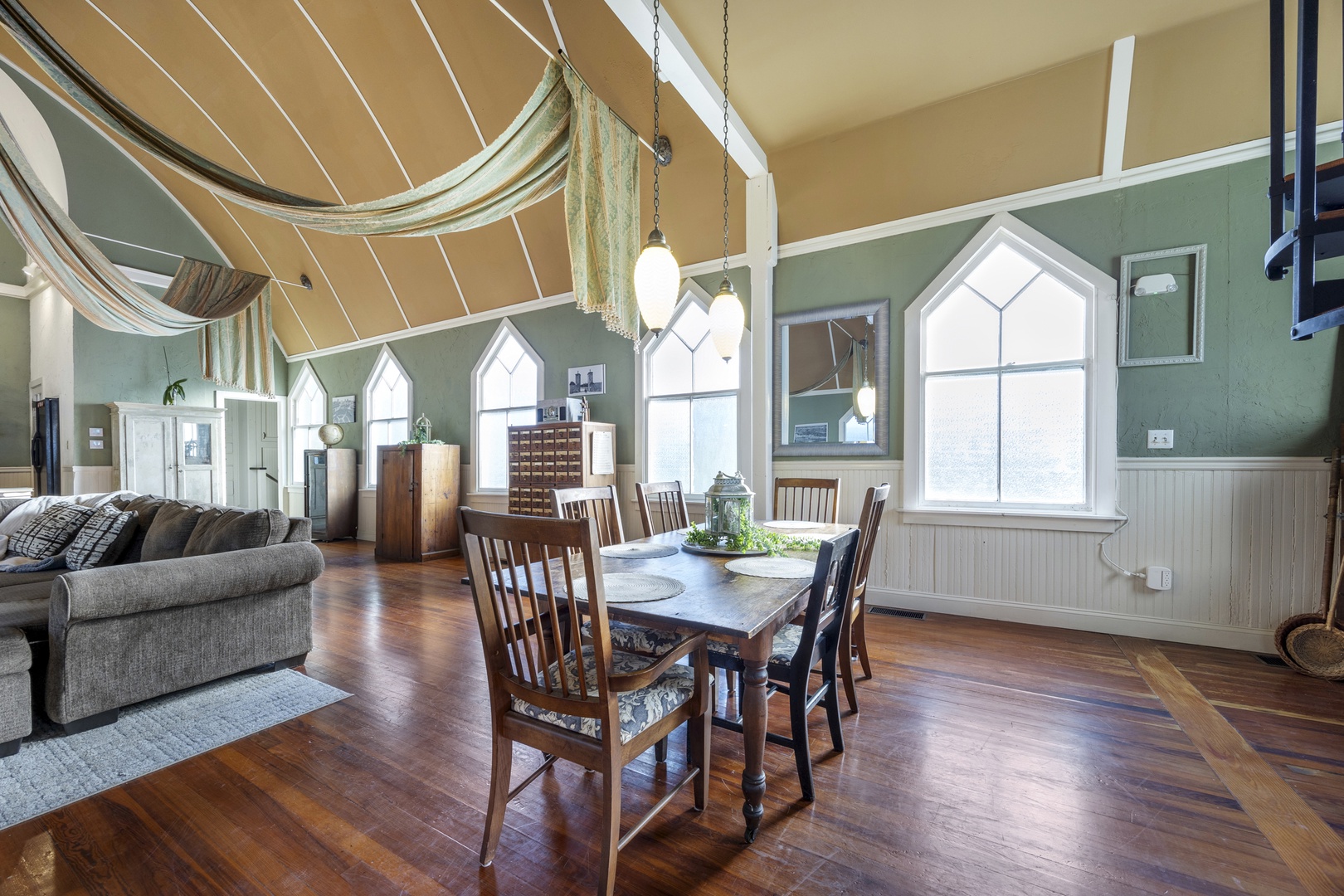 Gather for meals in the Chapel together at the dining table, seating 6