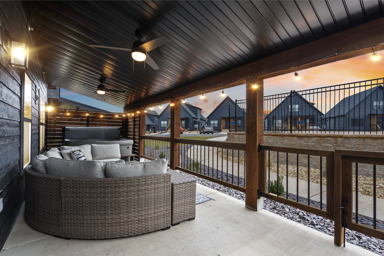 Lounge the day away on the patio, enjoying fresh air & pool views