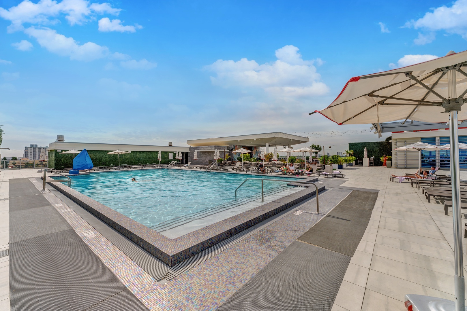 Make a splash in the sparkling communal pool or lounge the day away